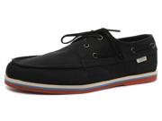 New Vans Foghorn Black Mens Lace Up Boat Shoes Size 7
