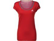 New Adidas Womens Red Barricade Caps T Shirt Size 2XS