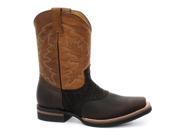 New Grinders Frontier Brown Mens Western Cowboy Boots Size UK 8 EU 42