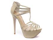 New Ravel Lolly Champagne Womens Strappy Sandals Size 9
