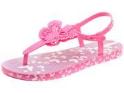 New Ipanema Brasil Butterfly Charm Pink Junior Girls Sandals Size 3
