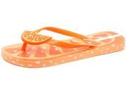 New Ipanema Brasil Tutti Frutti Orange Junior Flip Flops Size 11 12