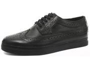 New Grinders Alex Black Mens Lace Up Brogue Shoes Size 10