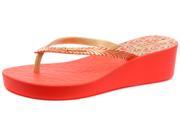 New Ipanema Brasil Deco Platform Coral Pink Womens Flip Flops Size 10