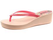 New Ipanema Brasil Deco II Platform Pink Womens Flip Flops Size 5