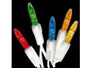 70 count Multi Color LED Icicle Christmas Lights White Wire