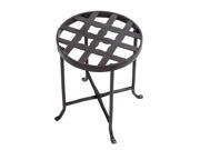 Wrought Iron Flowers Plant Stand I in Bronze