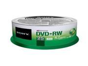 Sony DVD RW 4.7Gb 120 minutes Spindle Pack of 25 25DPW47SP