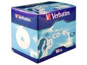 VERBATIM CD R80 Audio Pk 10 cdr recordable discs cdr 80min blank media