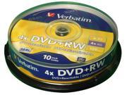 Verbatim DVD RW 4.7Gb 4x Spindle 10 No 43488 rewritable blank dvd