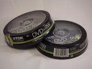 TDK DVD RW 4.7Gb 4x Spindle 10 rewritable blank tdk dvdrw 4.7 gb