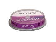Sony DVD RW 4.7Gb 2x speed Spindle 10 10DMW47SP dvdrw rewritable discs