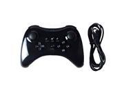 Replacement Wireless Classic Pro Controller Gamepad for Nintendo Wii U Black Cable