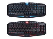 2 Colors LED Backlight Illuminated Ergonomic Gaming USB Wired Keyboard Laptop PC