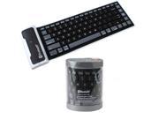 Wireless Silicone Roll Up Bluetooth Keyboard for Mobile Phone Tablet Waterproof