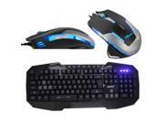 E 3lue E Blue Mazer 2500 DPI Wired Game Mouse LED USB Backlit PC Gaming Keyboard