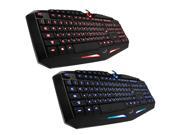 2 Color LED BackLight Illuminated Ergonomic Backlit PC USB Wired Gaming Keyboard