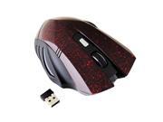 Wireless Mouse Optical Gaming Mouse Mice 1600 DPI Receiver for PC Laptop Red