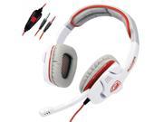 White Sades SA 708 HiFi Stereo Headband Headset PC Laptop Gaming 3.5mm w Mic