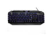 LED Illuminated gaming keyboard Blue Backlight Brightness adjustable USB Wired