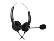 Hands free Call Center USB Plug Binaural Headset with Mic for Desk Telephone