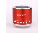 KAIDAER KD MN02 Portable Mini Speaker w TF Card Slot FM PC Phone MP3 Player RED