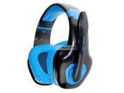 Sades A50 Stereo Headset w Mic 7.1 Bass Surround USB Black Blue For PC Gaming