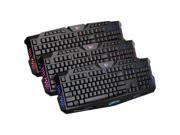 3 LED Backlight 114 Keys USB Wired Illuminated Gaming Keyboard