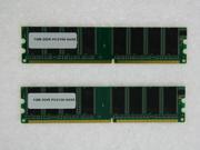 2GB 2*1GB PC2100 266MHz DDR Non ECC 184 Pin DIMM 64X8 CL2.5 MEMORY FOR ELITEGROUP K7S5A V3.X