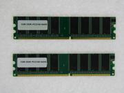 2GB 2*1GB PC 2100 266MHz DDR Non ECC 184 Pin DIMM 64X8 CL2.5 MEMORY FOR ASUS TERMINATOR A7VT A7VT400 C3 P4 P4 533 P4 533A T2 AE1