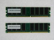 2GB 2*1GB PC 2100 266MHz DDR Non ECC 184 Pin DIMM 64X8 CL2.5 MEMORY FOR DELL OPTIPLEX GX260N GX60N L60 SX260 USFF