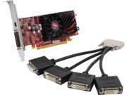 Jaton AMD Radeon HD 6570 1GB DDR3 4VGA Low Profile PCI Express Video Graphics Card