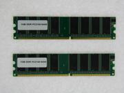 2GB 2*1GB PC 2100 266MHz DDR Non ECC 184 Pin DIMM 64X8 CL2.5 FOR GATEWAY 500S 2G PLUS 2.4G