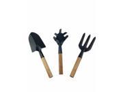 3 in 1 Gardening Hardware Wood Shovel Fork Rake Tool