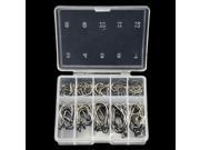 Fishing hooks box of assorted dark gray high carbon steel hooks size fishing hook 70pcs suitable for a variety of fish