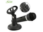 New Black MINI 3.5MM Studio Speech Microphone MIC with Stand Mount for PC Laptop