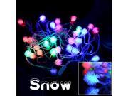 5M White Snow Pompon LED String Lights Christmas Wedding Party Tree 28 LED
