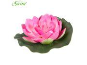A Beautiful Lotus Floated On The Water Lighting Fish Tank Decor Plastic Fake Aquarium Decoration Artificial Plants Ornaments Accessories Background