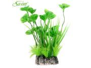 Green Round And Elongated Leaves Artificial Plants For Aquarium Fish Tank Background Decoration Accessories Supplies