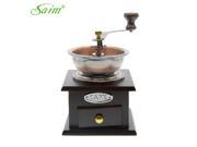 1pcs manual Wooden Coffee Mill Grinder Vintage Style Coffee Bean Grinder with Drawer large