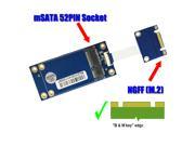 Vibob mSATA SSD to M.2 NGFF Adapter with FFC Cable for Laptop PC M.2 SATA KEY B M SSD