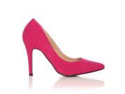 DARCY Fuchsia Faux Suede Stilleto High Heel Pointed Court Shoes Size US 7