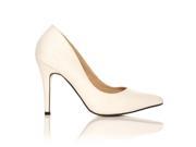 DARCY White Glitter Stilleto High Heel Pointed Court Shoes Size US 9