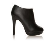 ShuWish H20 PU Leather Stilleto Very High Heel Ankle Shoe Boots Size US 9 Black
