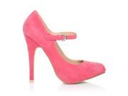 MISCHA Coral Faux Suede Stiletto Very High Heel Mary Janes Shoes Size US 8