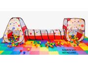 eWonderWorld Polka Dot Play Zone 2 Tents and 1 Tunnel FREE MYSTERY GIFT