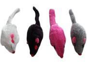 Iconic Pet 15779 Plush Mice Cat Toys For Kittens 4 Pack Assorted