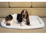 Iconic Pet 92052 W Synthetic Sheepskin Handy Bed White Large