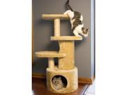 Iconic Pet Dual Post Cat Tree Condo Tower Beige