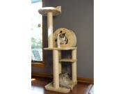 Iconic Pet Multi Level Cat Tree Playground with multiple sisal posts and condo Beige
